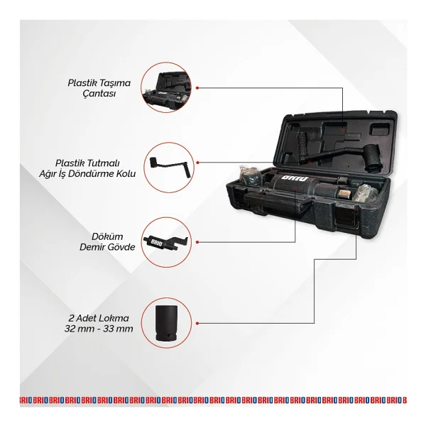 Brio 5200 Nm Ağır Vasıta Bijon Anahtarı - Görsel 4