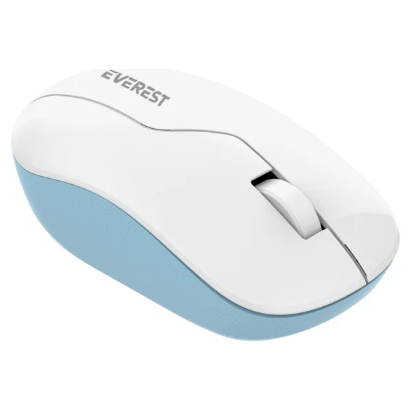 Everest Smw-973 Beyaz-Mavi Optik Kablosuz Mouse - Görsel 5