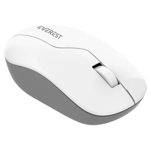 Everest Smw-973 Beyaz-Gri Optik Kablosuz Mouse - Görsel 6
