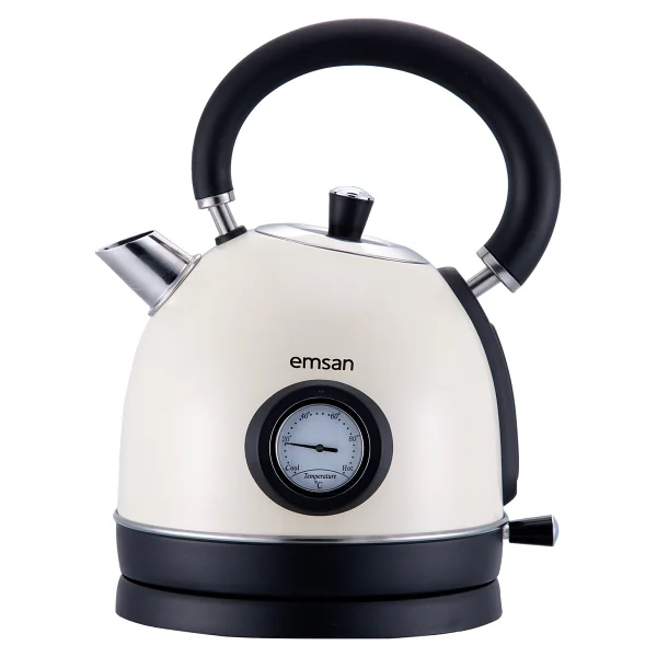 Emsan Turtle Cream 2200 W 1.8 Lt Çelik Kettle - Görsel 5