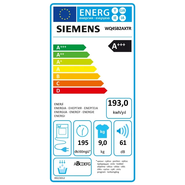 Siemens Wq45b2axtr 9 Kg Çamaşır Kurutma Makinesi - Görsel 6