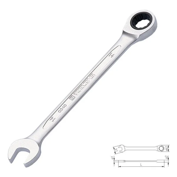 İzeltaş 0340 16 Mm Kombine Cırcır Anahtar - Görsel 4
