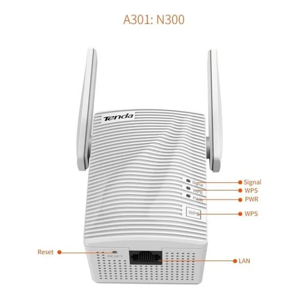 Tenda A301 300 Mbps Wi-Fi Güçlendirici - Görsel 3