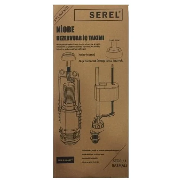 Serel Niobe 150400400079 Alttan Doldurmalı Rezervuar İç Takımı - Görsel 2