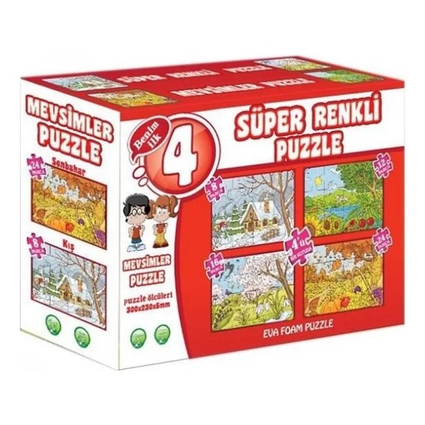 Dıytoy Mevsimler Süper Renkli Puzzle - Görsel 3