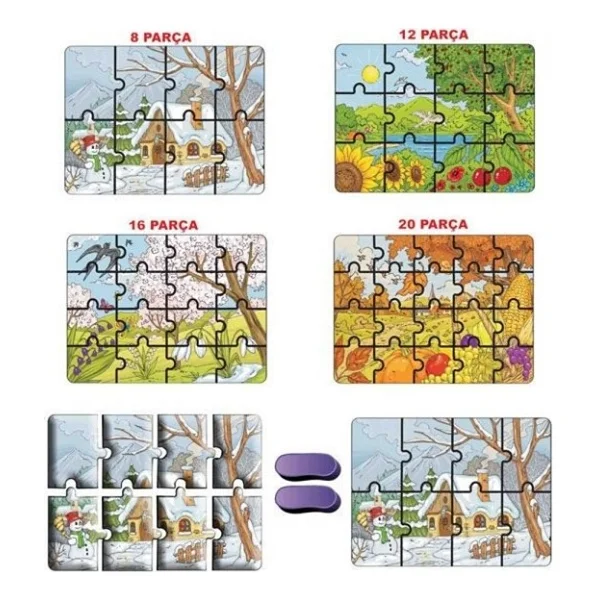 Dıytoy Mevsimler Süper Renkli Puzzle - Görsel 2