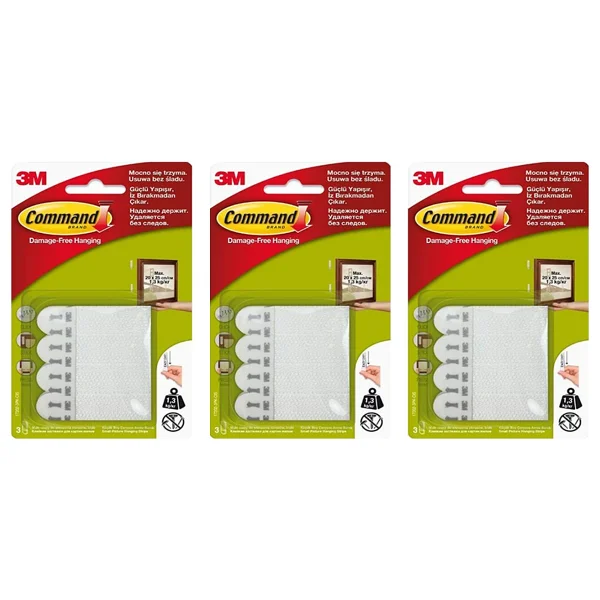 3m Command 17202 Küçük Boy Cırt Cırt Bant 4 Adet - Görsel 4