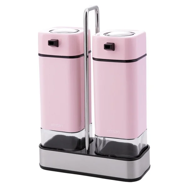 Emsan Plaza Standlı Baby Pink Yağlık Sirkelik Seti - Görsel 2