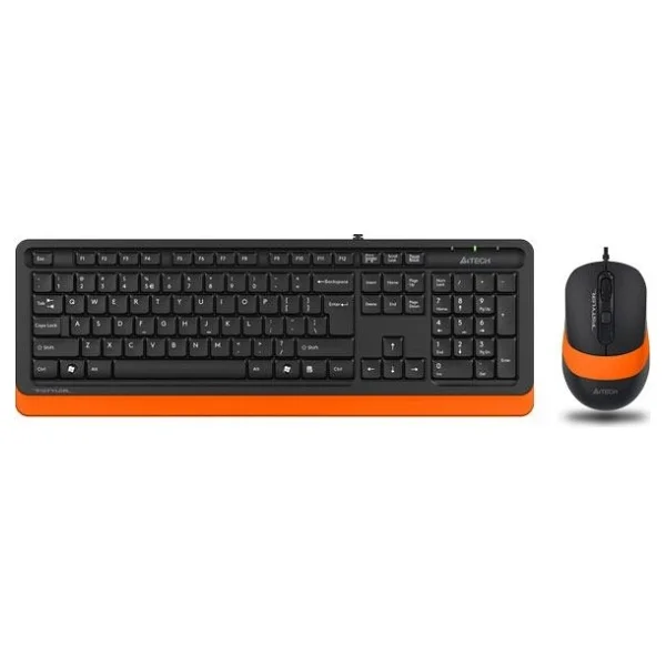 A4 Tech F1010 Siyah-Turuncu Kablolu Klavye Mouse Seti - Görsel 8