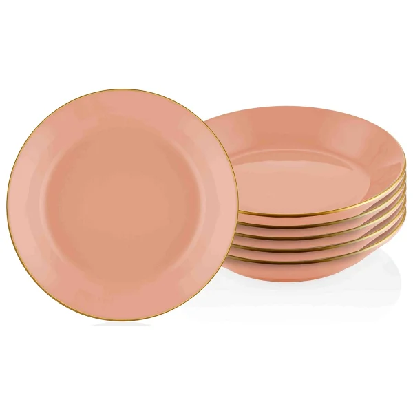 The Mia Basic Gri Yemek Tabağı 6'lı Set 20 Cm - Görsel 4