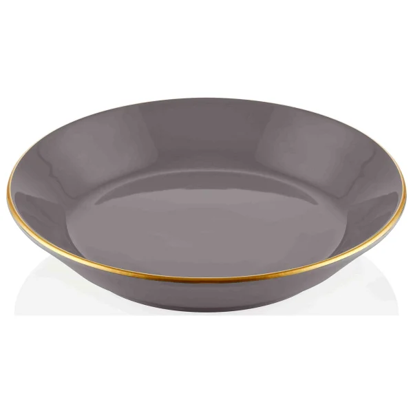 The Mia Basic Gri Yemek Tabağı 6'lı Set 20 Cm - Görsel 3