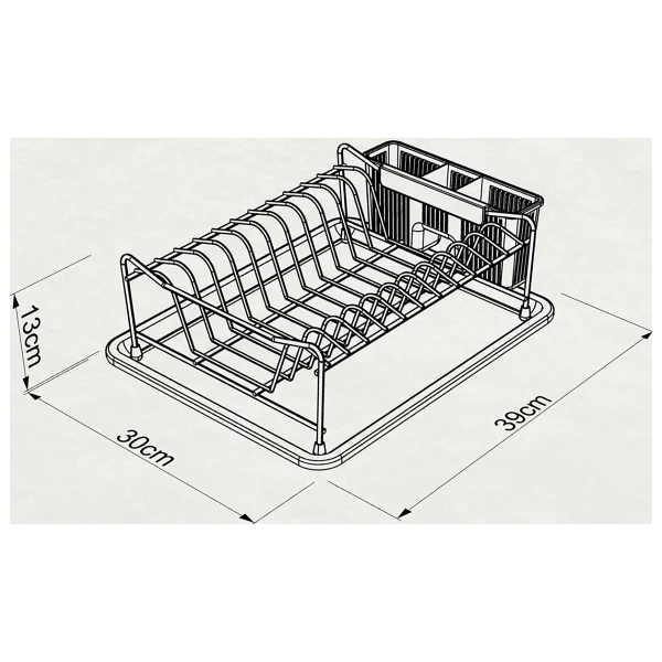 Tekno-tel Teknotel Tek Katlı Tabaklık Bulaşıklık Krom+Şeffaf KB014 - Şeffaf Gri - Görsel 3