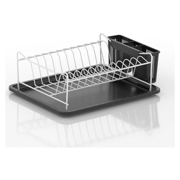 Tekno-tel Teknotel Tek Katlı Tabaklık Bulaşıklık Krom+Şeffaf KB014 - Şeffaf Gri - Görsel 6
