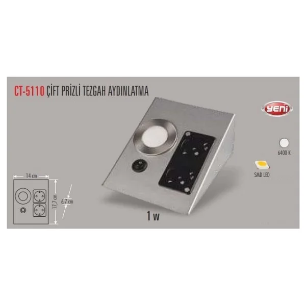 Cata Ct-5110 Ledli Üçgen Spot Armatürü - Görsel 2