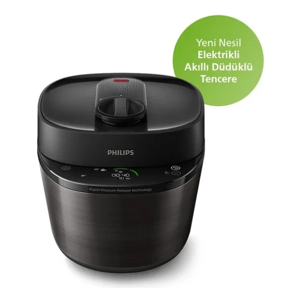 Philips Yeni Seri Tasarım Ödüllü Premium Akıllı Basınçlı Pişirici 5l Kapasite 35 Farklı Program 30 Dk'da Leziz Yemekler - Siyah - Görsel 5