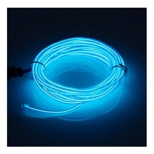 Araç Araba Içi Torpido Ledi Renkli Ip Neon LED 2 Metre Mavi Neon - Görsel 2