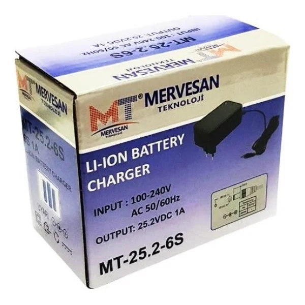Mervesan 25.2volt 6s 1amper Li-İon Batarya Şarj Cihazı - Görsel 3