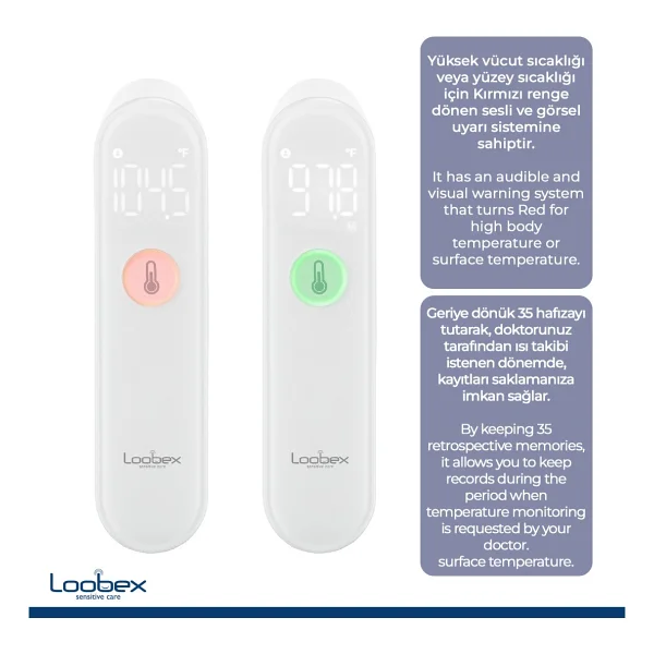 Loobex Fc-Ir209 Siyah LED Temassız Ateş Ölçer - Görsel 7