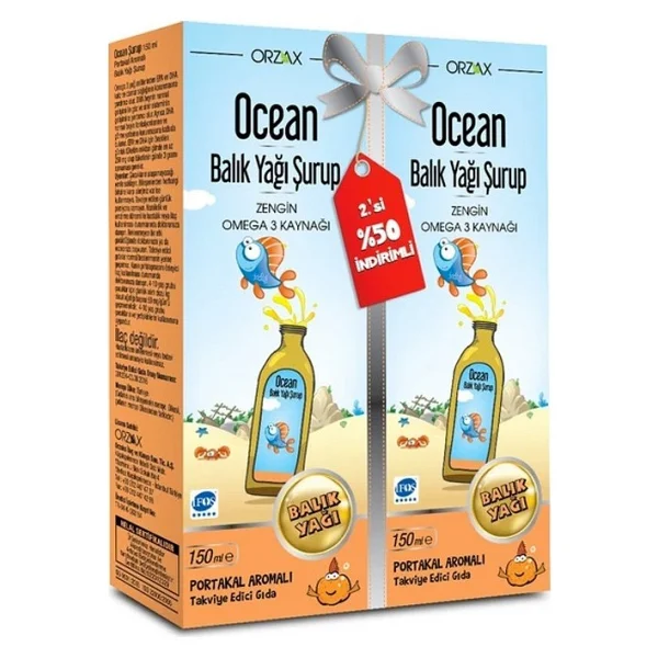 Ocean Portakal Aromalı Balık Yağı 150 Ml Şurup 2'li - Görsel 2
