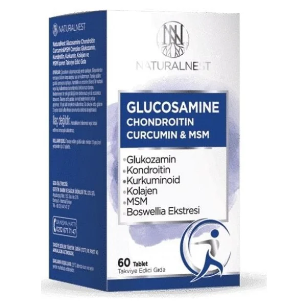 Naturalnest Glucosamine Chondroitin Curcumin Msm 60 Tablet - Görsel 9