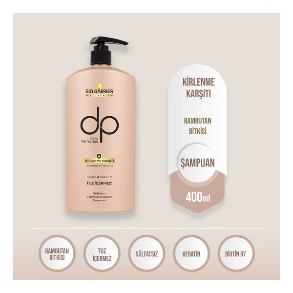 Dp Daily Perfection Bio Barrier Kirlenme Karşıtı Tuzsuz Şampuan 400 Ml - Görsel 6