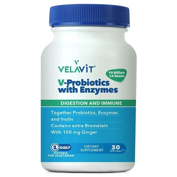Velavit V-Probiotics With Enzymes 30 Kapsül - Görsel 9