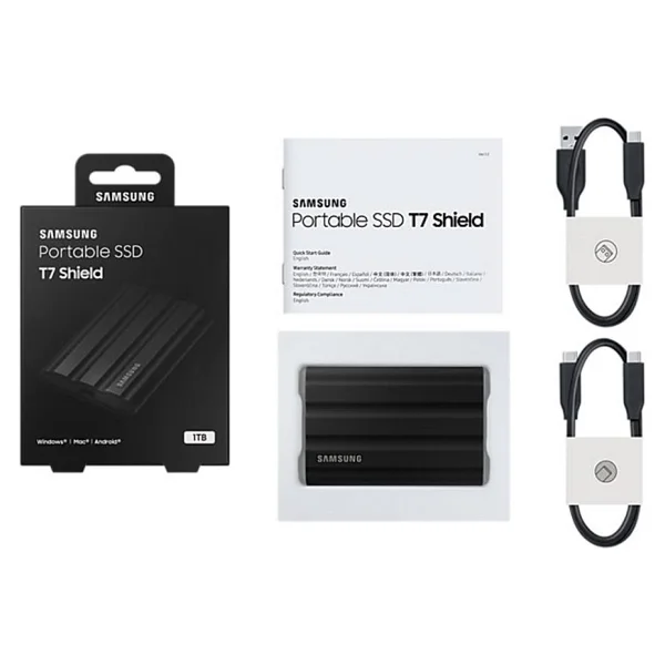 Samsung T7 Shield Mu-Pe1t0s/Ww Siyah USB 3.2 1 TB Taşınabilir SSD - Görsel 4