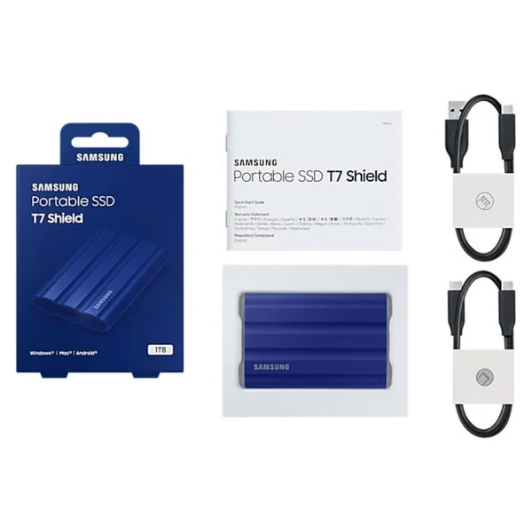 Samsung T7 Shield Mu-Pe1t0r/Ww Mavi USB 3.2 1 TB Taşınabilir SSD - Görsel 4