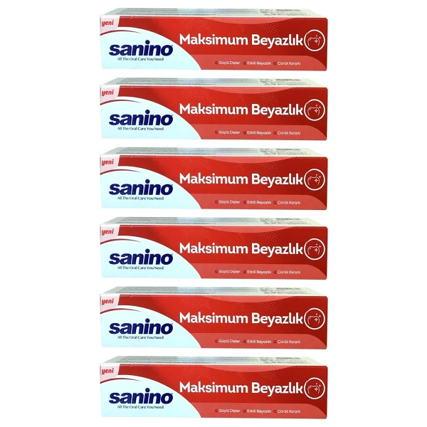 Sanino Diş Macunu, 75 Ml, Maksimum Beyazlık, 6'lı Paket - Görsel 2