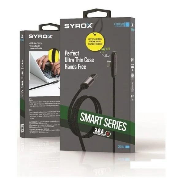 Syrox C131at 1.3 M USB To Type-C Hızlı Şarj Kablosu - Görsel 3