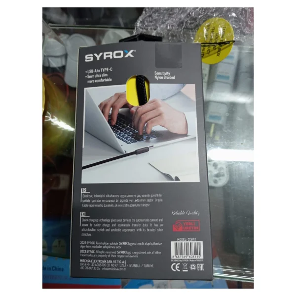 Syrox C131at 1.3 M USB To Type-C Hızlı Şarj Kablosu - Görsel 5