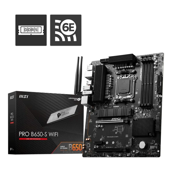 Msı Pro B650-S Wi-Fi AMD Am5 DDR5 Atx Anakart - Görsel 5