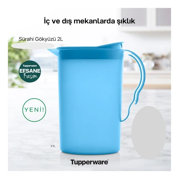Tupperware Tupperwareeko Sürahi 2lt - Mavi - 2 Lt - Görsel 2