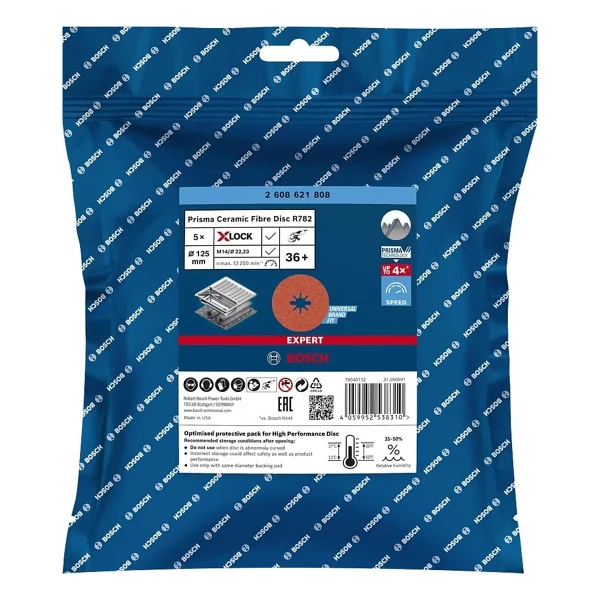 Bosch R782 Expert 125 Mm 36 Kum Paslanmaz Disk Zımpara 2608621808 - Görsel 3