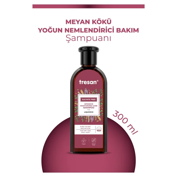 Tresan Meyan Kökü Yoğun Nemlendirici Sülfatsız Bakım Şampuanı 300 Ml X2 Adet - Görsel 2