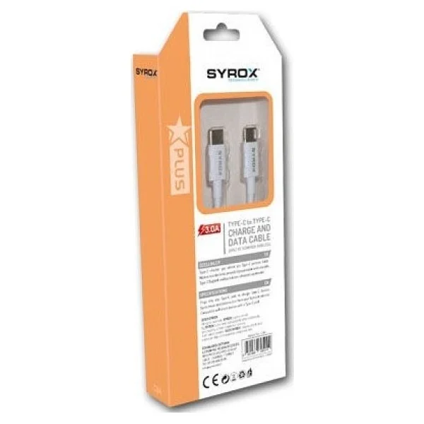 Syrox C94 1 M 3.0a Type-C To Type-C Data Ve Şarj Kablosu - Görsel 3