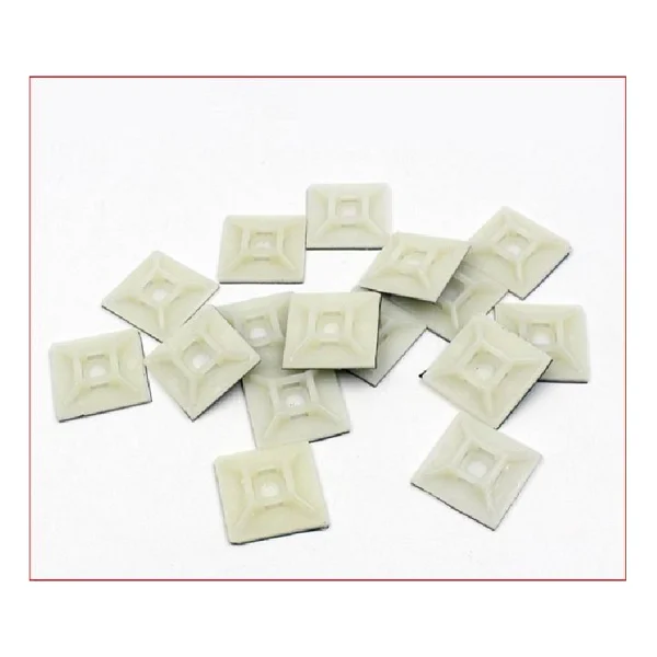 Tek-İş Plastik Kablo Bağı Klipsi Cırt Kelepçe Tutucu Yapışkanlı 28 X 28 Mm 40 Adet - Görsel 2