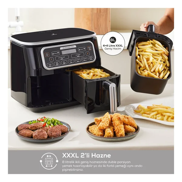 Karaca Air Pro Cook Duo Tandır Xxxl 8 Lt Yağsız Fritöz - Görsel 2