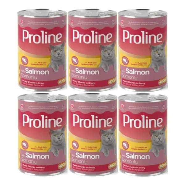 Proline Somonlu 400 gr 6'lı Yetişkin Konserve Kedi Maması - Görsel 2