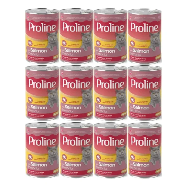Proline Somonlu 400 gr 12'li Yetişkin Konserve Kedi Maması - Görsel 2