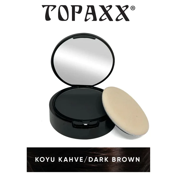 Topaxx Koyu Kahve Suda Çıkmayan Topik Pudra 14 G - Görsel 7