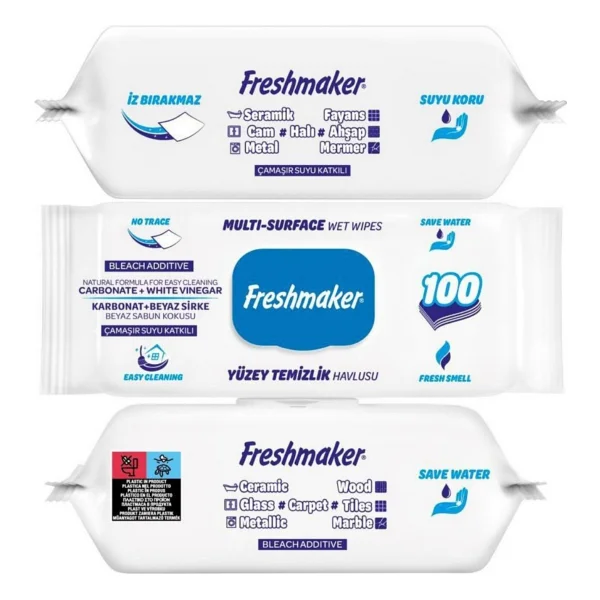 Freshmaker Çamaşır Suyu Katkılı Yüzey Temizlik Havlusu 100 Yaprak - Görsel 2