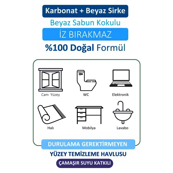 Freshmaker Çamaşır Suyu Katkılı Yüzey Temizlik Havlusu 100 Yaprak - Görsel 3