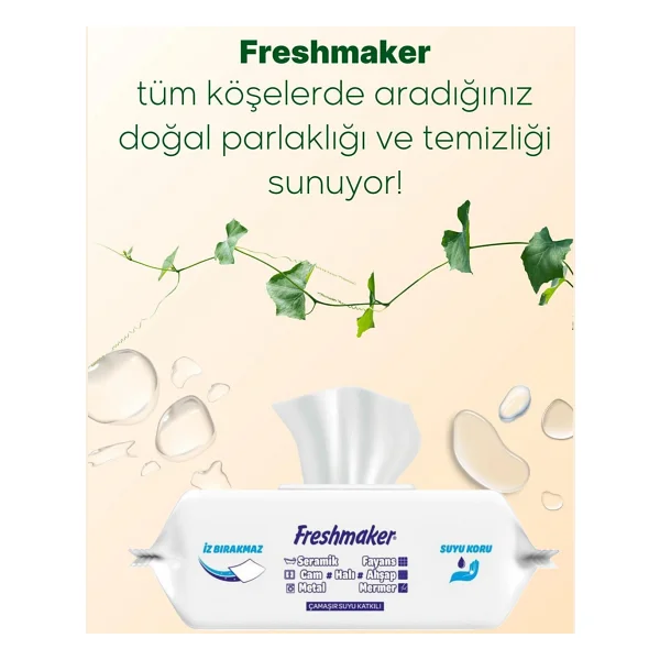 Freshmaker Çamaşır Suyu Katkılı Yüzey Temizlik Havlusu 100 Yaprak - Görsel 4