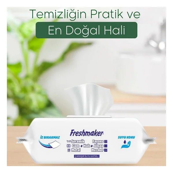 Freshmaker Çamaşır Suyu Katkılı Yüzey Temizlik Havlusu 100 Yaprak - Görsel 5