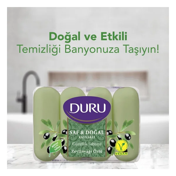 Duru Saf & Doğal Zeytinyağlı 4x70 Gr 2 Adet Güzellik Sabunu - Görsel 3