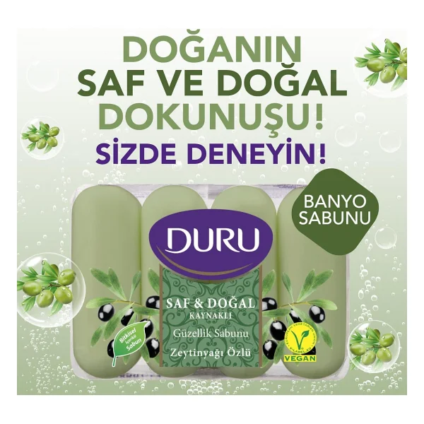 Duru Saf & Doğal Zeytinyağlı 4x70 Gr 2 Adet Güzellik Sabunu - Görsel 4