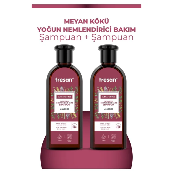 Tresan Meyan Kökü Yoğun Nemlendirici Sülfatsız Bakım Şampuanı 300 Ml X2 Adet - Görsel 9