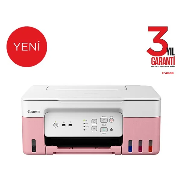 Canon Pixma G3430 Pembe Wi-Fi + Tarayıcı + Fotokopi Renkli Çok Fonksiyonlu Tanklı Mürekkep Püskürtmeli Yazıcı - Görsel 2