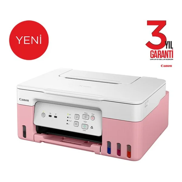 Canon Pixma G3430 Pembe Wi-Fi + Tarayıcı + Fotokopi Renkli Çok Fonksiyonlu Tanklı Mürekkep Püskürtmeli Yazıcı - Görsel 5
